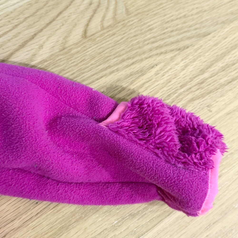 ❄️ The North Face Fuchsia One Piece Fleece Foot & Hand Cuffs - Picture 3 of 6